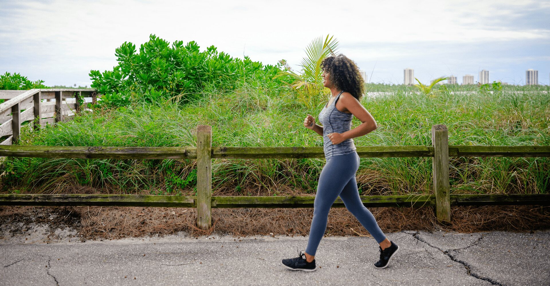 a woman running after experiencing beet juice benefits.