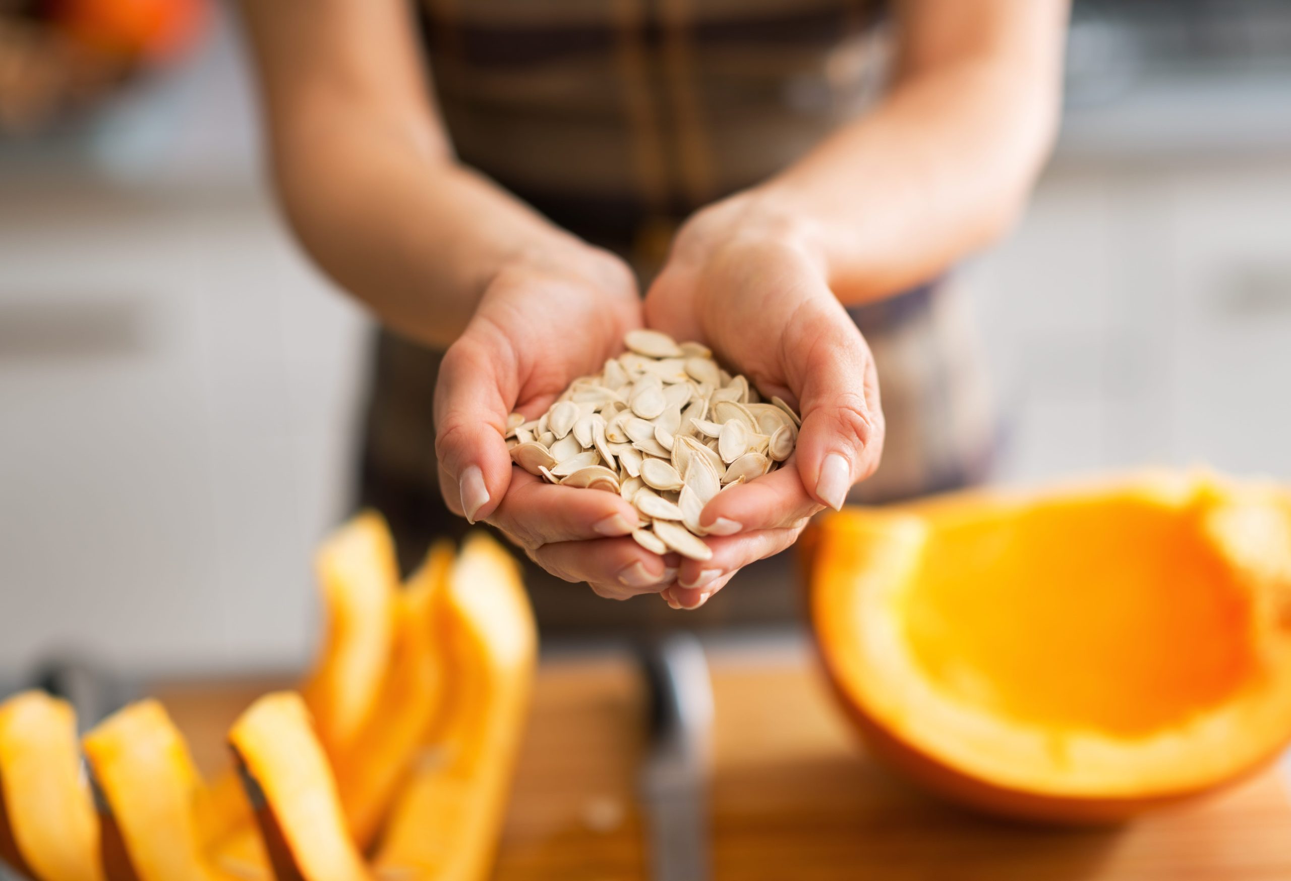 Many of the nutrients and health benefits of pumpkin are located within the pulp.