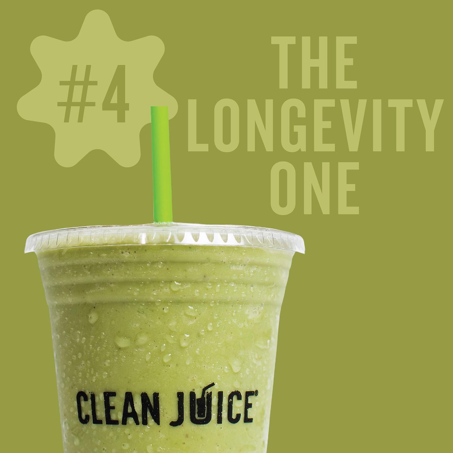 Green The Longevity One smoothie from Clean Juice